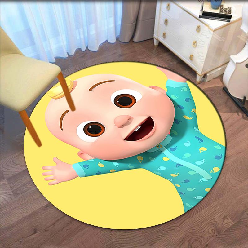 CoComelon Printed Round Rug Carpet Chair Rug Area Rug Entryway Doormats,for Office Chair Living Room Bedroom Kitchen Room.