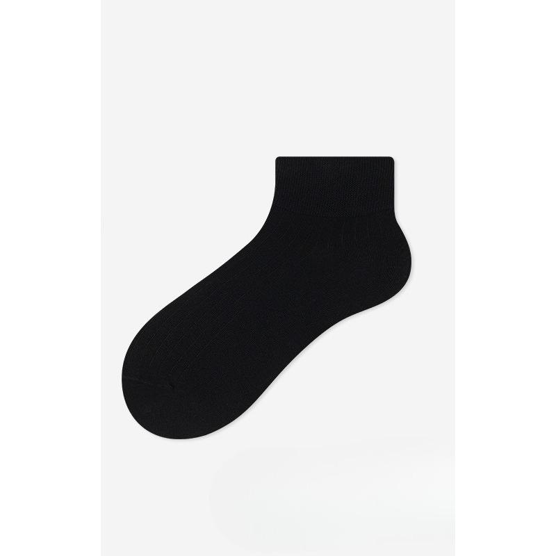 Solid-color Dotted Vertical Stripes Solid-color Casual Short Socks, Cotton Socks, Mesh Breathable Thin Spring and Summer Socks
