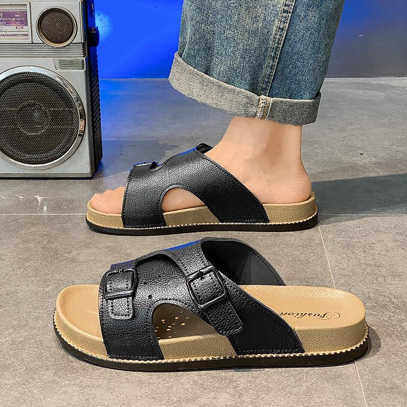 Trendy Men's Slippers For Outer Wear Non-slip Thick-soled Boys' Slippers Casual Versatile Comfortable Sandals