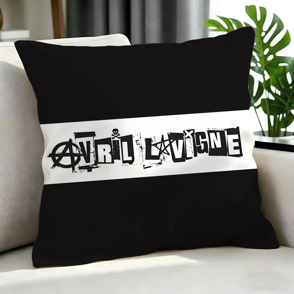 Singer - Avril Lavigne Cushion Cover Cushion Cover Set 4Pcs 50X50 45X45 40X40 Pillowcase Decorative Sofa Home Decor