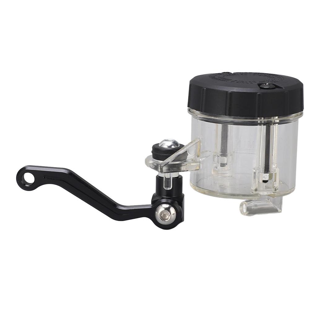 Motorcycle Front Brake Pump Cup, Clutch Cylinder Fluid Reservoir Tank with Curved Bracket