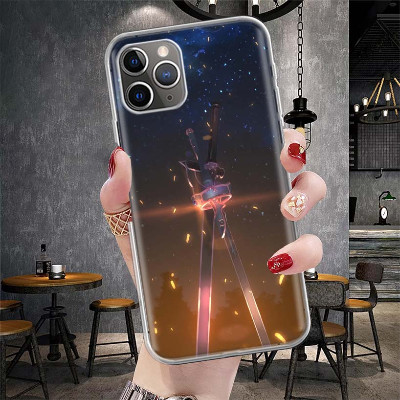 Sword Art Online Anime Soft Phone Case For IPhone 11 17 Air 16E 16 Pro Max 15 + 14 Plus 13 Mini 12 Apple 7 SE 8 Fundas Coque 11