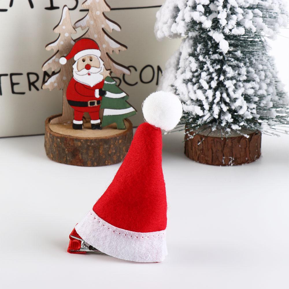 Red Barrette Red Christmas Hat Hairpin Santa Claus Christmas Headband  Christmas Costume Dress Up