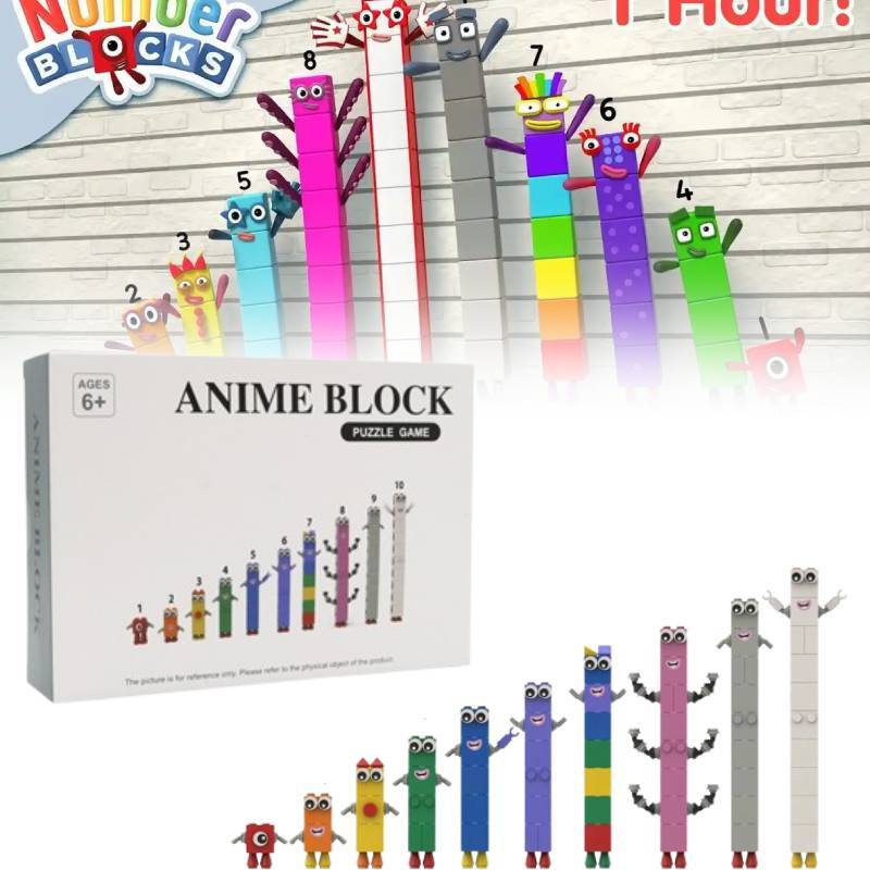 Numberblocks Blocks With Plastic Pieces For Diy Party Games And Kids Play