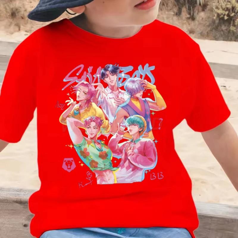 Saja Boys Tshirt Anime Kpop Demon Hunters Kids T-shirts Children's Clothing New Summer Casual Boys Girls Short Sleeve Tops