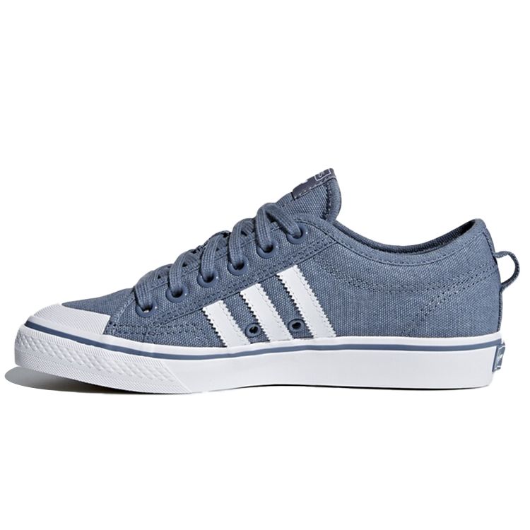 Adidas Originals Nizza Lace-Up Non-Slip Low-Top Skate Shoes Women sneaker Blue White CQ2537