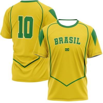 2026 New Brazilian Classic No. 10 Trendy Football T-Shirt, Stylish and Versatile, Sporty and Casual, Unisex Commemorative Top