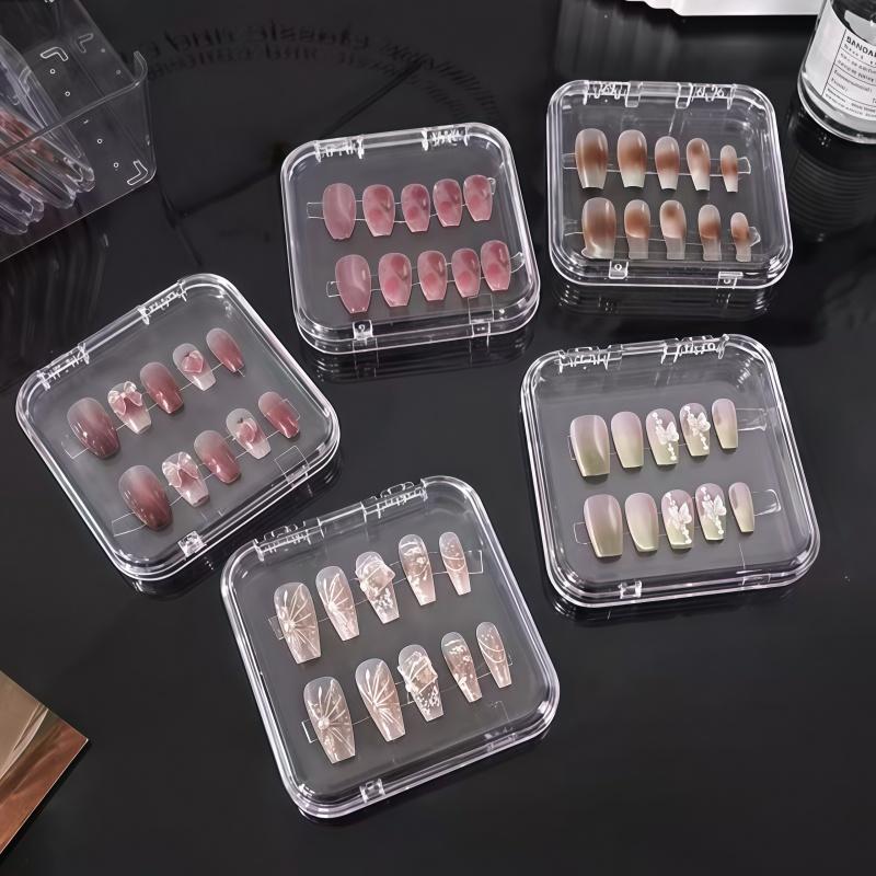 10Pcs Transparent Storage Box for Nail Jewelry. Glass Bead String, Jade, and Stationery Storage Box. Wearing Armor for Storage