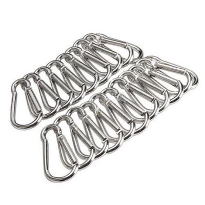 20 Stück Silber Aluminium Feder Karabiner Karabinerhaken Aufhänger Schlüsselanhänger Wandern