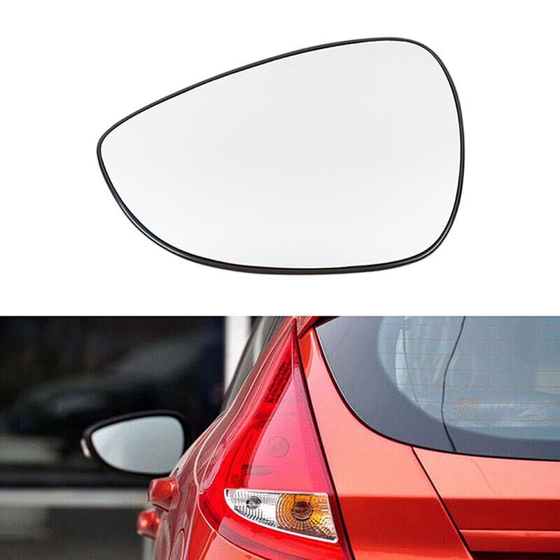 Car Wing Mirror Glass Heated with Backing Plate for Ford Fiesta MK7 2008-2017,Clear Anti-fog Rear View Door Side Mirror Replacement Parts