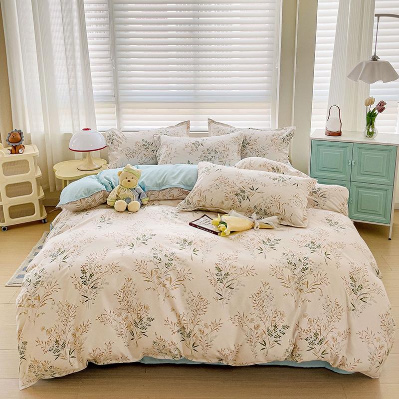 Chinoiserie Floral Bedding Set Duvet Cover Sheet Pillow Cases Single Full King Bed Linen Set