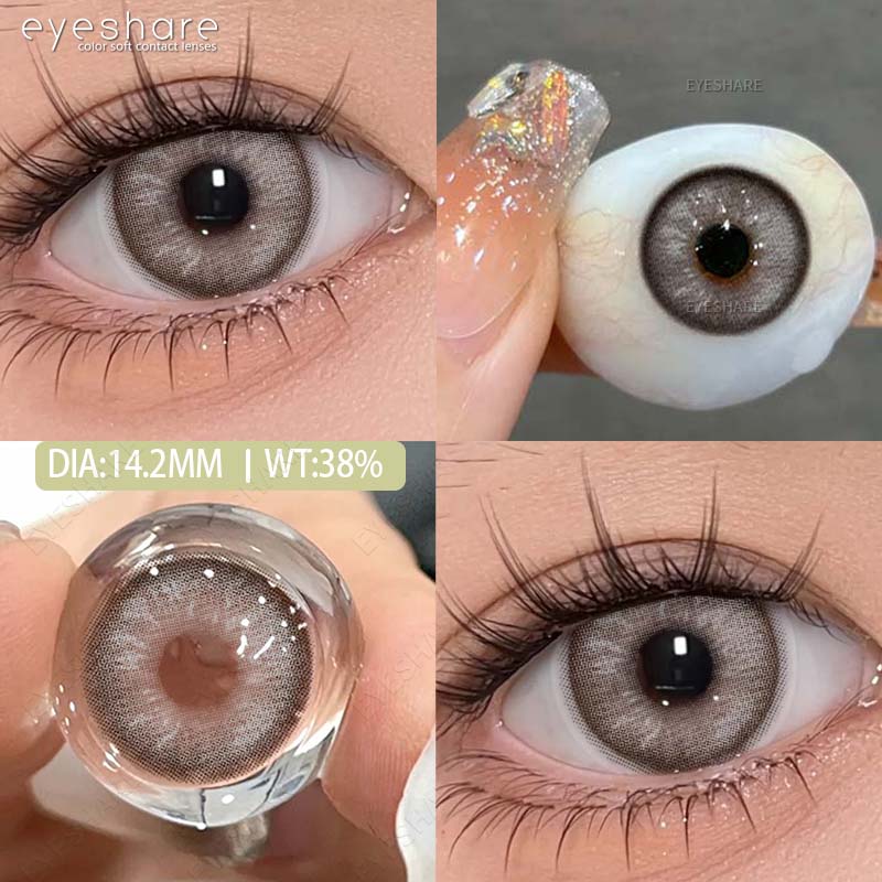 EYESHARE Colored Contact Lenses Fashion Light Blue Lenses Gray Color Lenses Dark Brown Natural Lenses Green Fashion Lenses 1 Pair