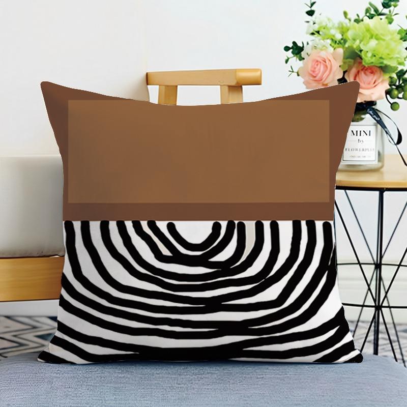 Light Luxury Simple Printed Decorative Pillowcase Bedroom Living Room Square Cushion Pillowcase