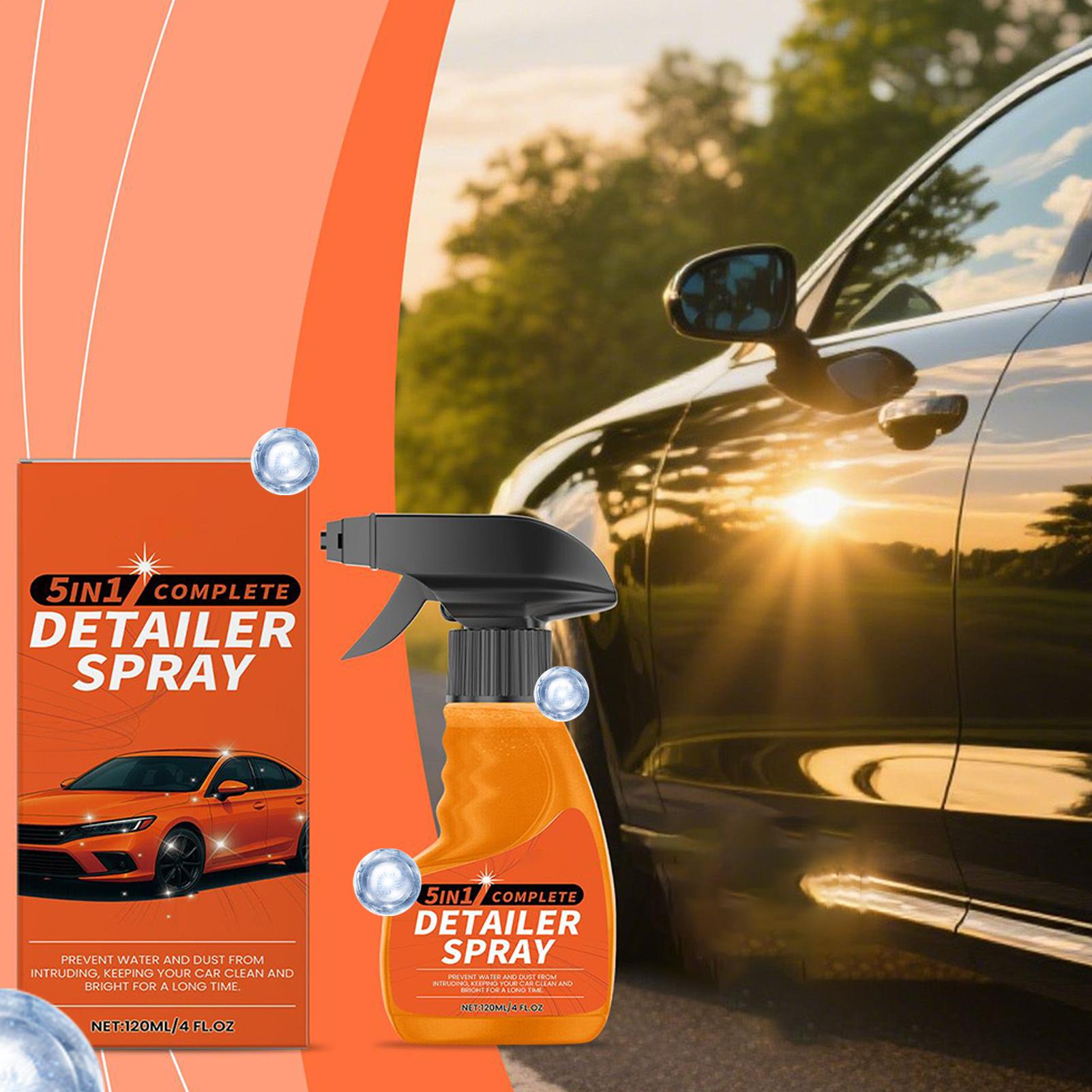 Detailer Spray 5-in-1 Interior Detailer Automotive Mist 120ml With Towel For Protects Interior Surfaces Keeps Paint And Wax CHINA