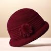 Women's Knitted Wool Hat - Warm, Velvety, and Perfect for Middle-Aged & Elderly