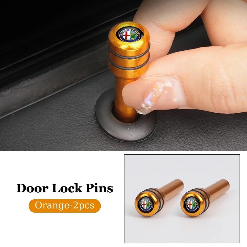 Car Sticker For Alfa Romeo 159 147 Car Interior Auto Lock Door Lift Alloy Safety Pin For Alfa Romeo Giulietta 159 147 156 166 Mi abc012