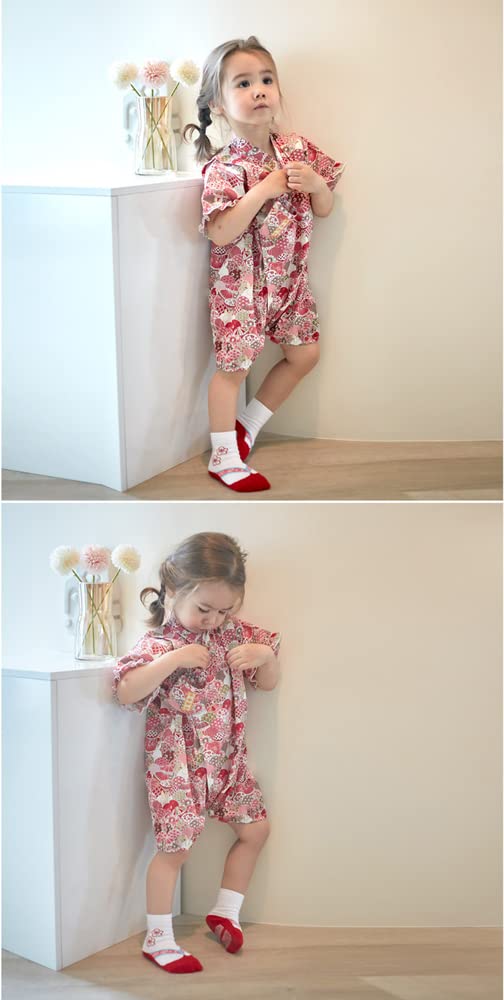 Baby Japanese Style Short Summer for Monthly Birth Rabbit Duck 80cm [Baby Koi] Clothes, Newborn, Baby, Kimono, Yukata, Romper, Sleeve, Clothes,