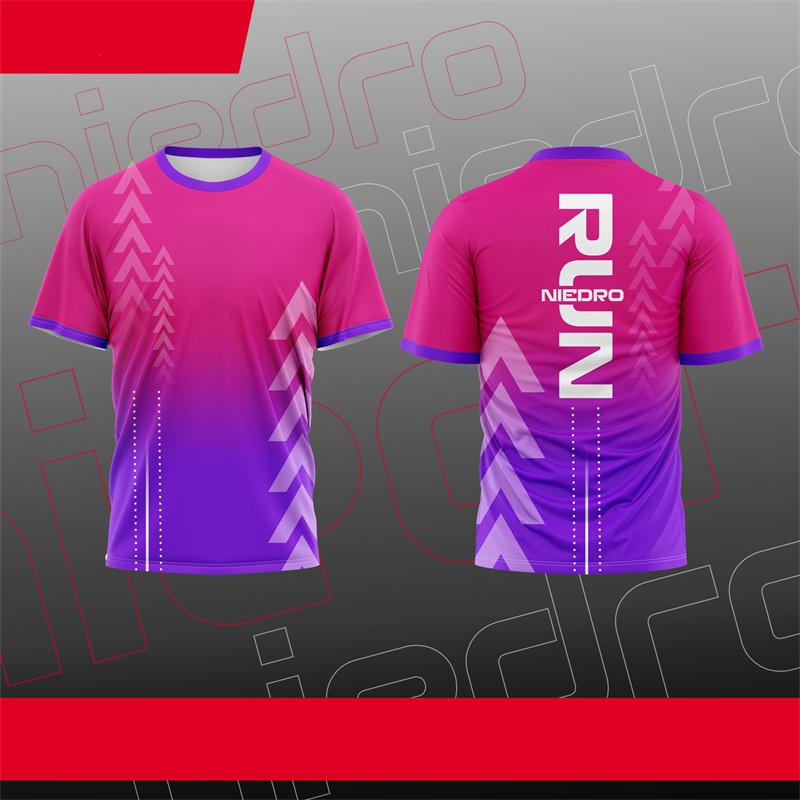Modische Lauf-Sport-T-Shirts Sommer Schnelltrocknend Outdoor Fitness 3D-bedruckte T-Shirts Trend Oversized Atmungsaktiv Trainingsanzug-T-Shirts
