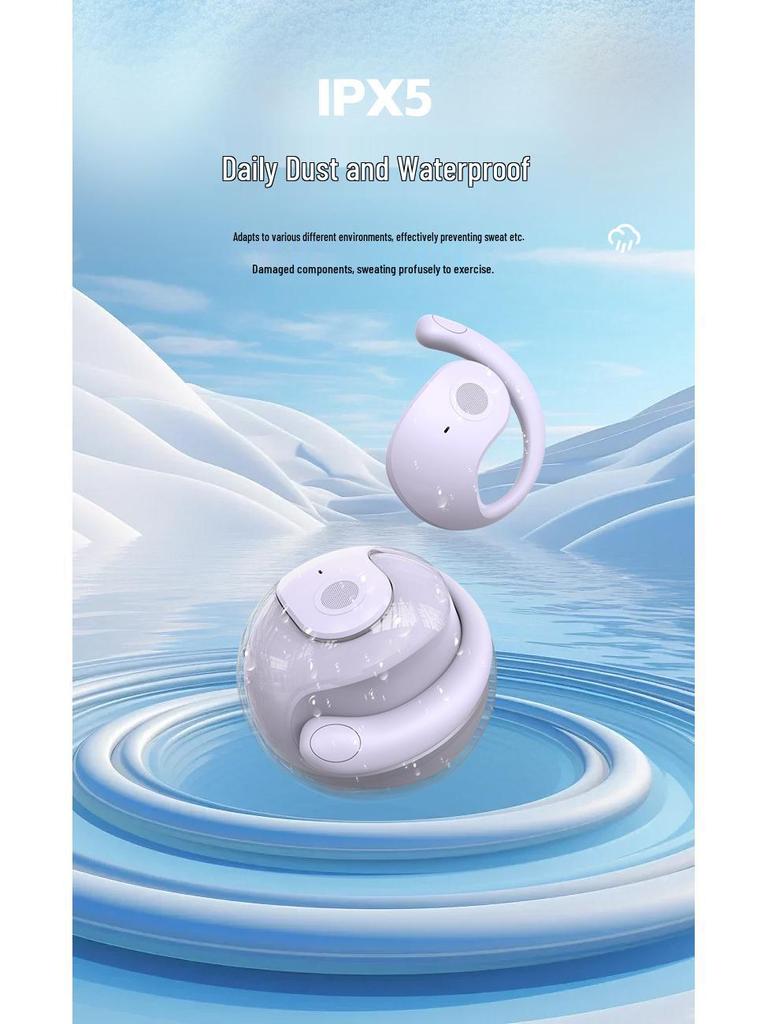 2025 JM13 Bluetooth Ear-Hook Earphones with Smart Noise Cancellation and Extended Battery Life for Sports