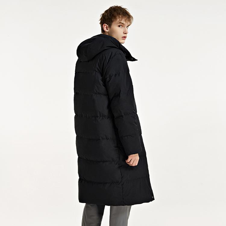 Kappa Solid Color Hooded Long Down Jacket Men's K0B72YY05