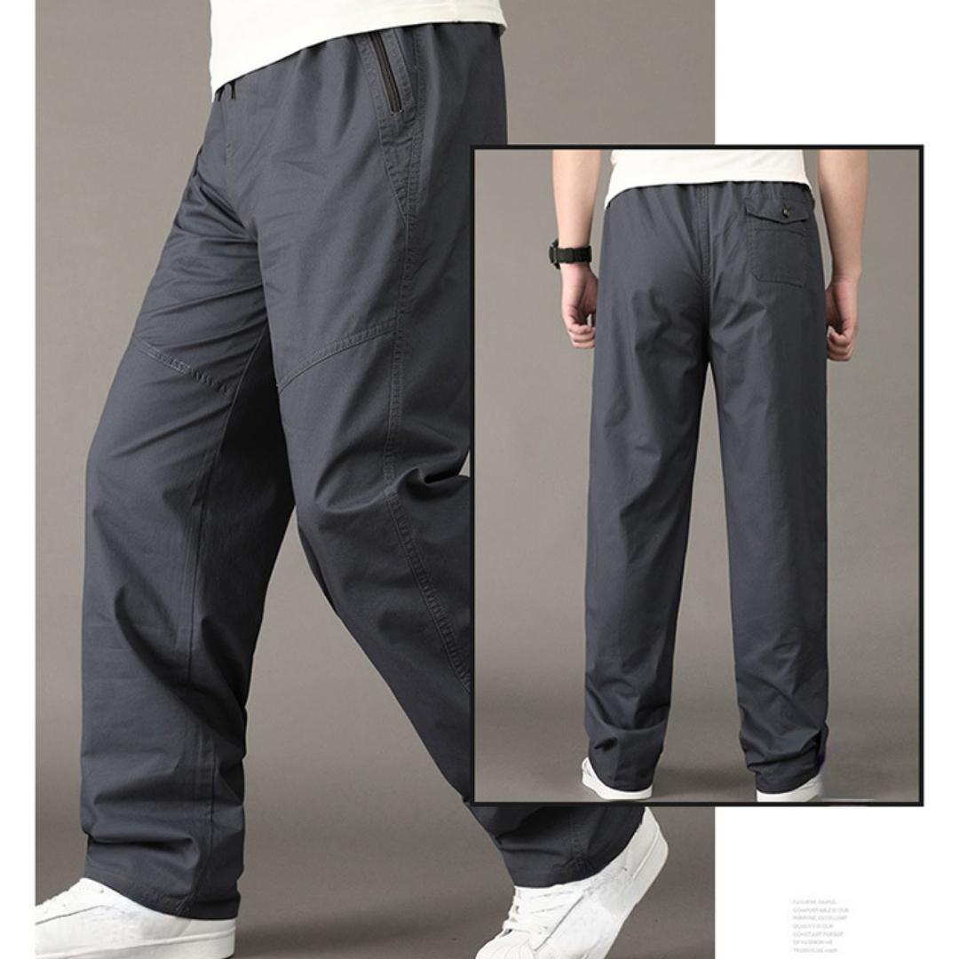 Весенне-осенние новые мужские повседневные рабочие брюки из хлопка — фото 11