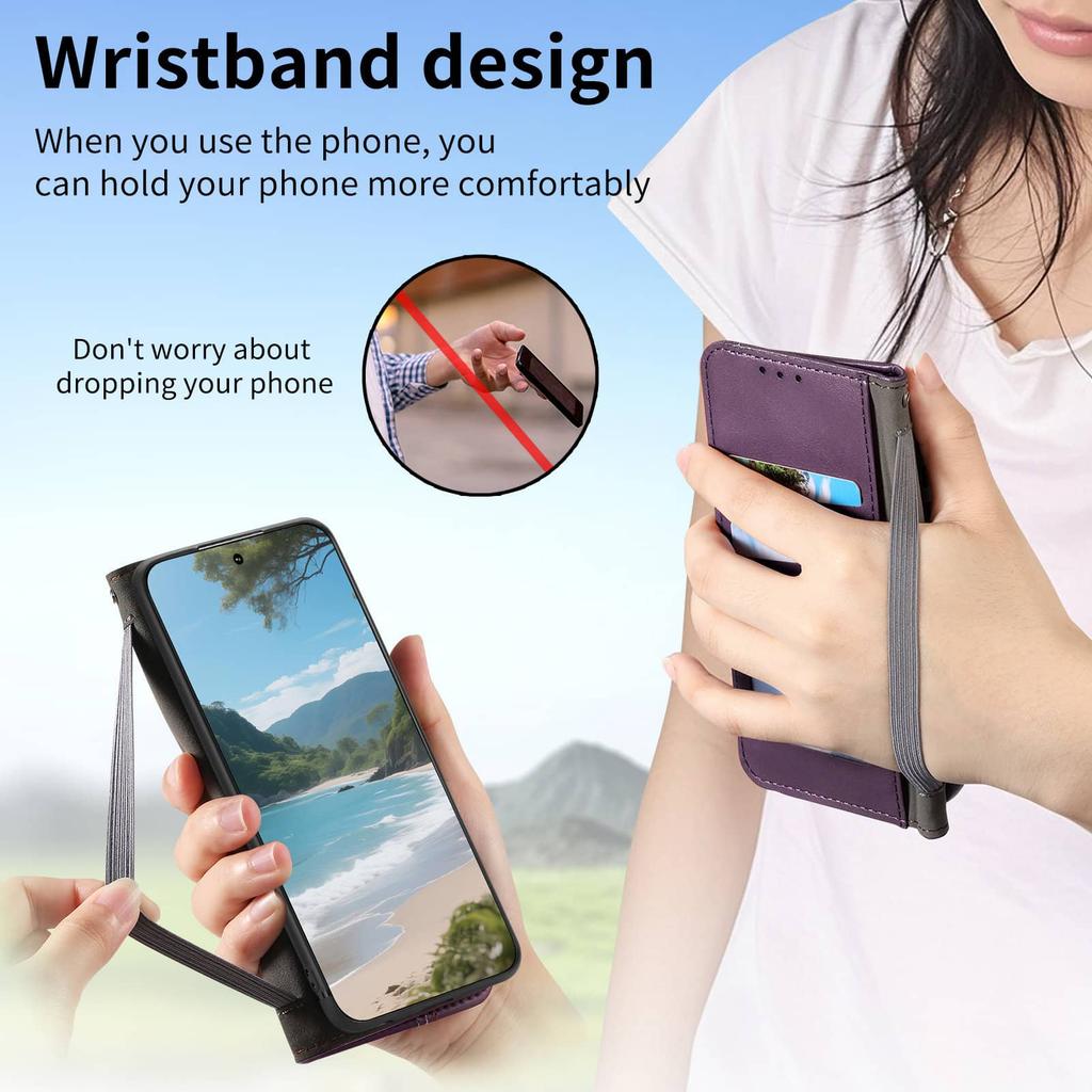 Flip Wallet Case for Samsung Galaxy A57 A56 A54 A53 A52 A51 A71 A50 A30S, Magnetic Folio Cover Card Holder Kickstand TPU Case