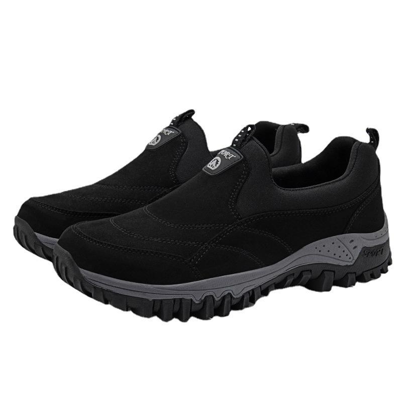 Men s Sneakers Slip on Running Shoes Non-Slip Soft Plus Size Men Loafers Outdoor Hiking Casual Shoes Breathable Suede Men Shoes 37