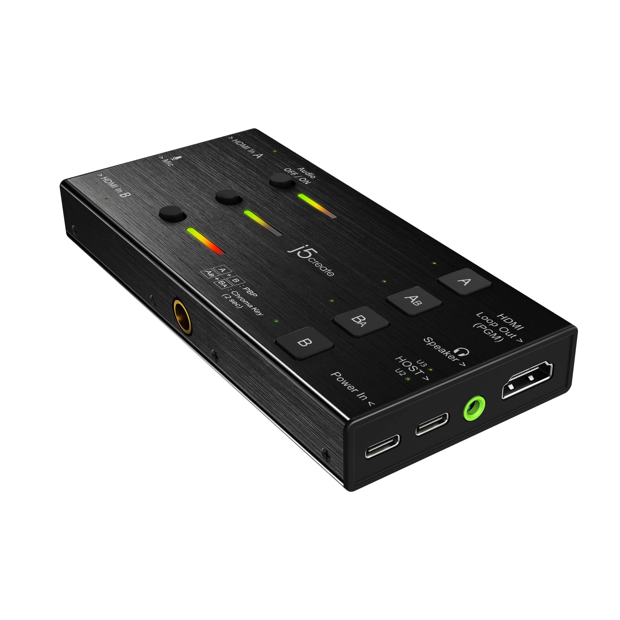 

j5create Dual HDMI Capture Board с видео Chromakey 1080p Full HD Запись Распространение Видео Совместимо с Power Delivery Холодный башмак Винт