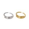 Minimalist Stainless Steel Adjustable Open Ring - Versatile High-End Titanium Jewelry for Women