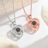 100 Languages 'I Love You' Projection Necklace - Titanium Steel, Colorfast, Fashionable Clavicle Chain for Women