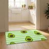 Avocado Muster Fußmatte Flanell Türvorleger Rutschfest Schlafzimmer Wohnzimmer Heimdekoration
