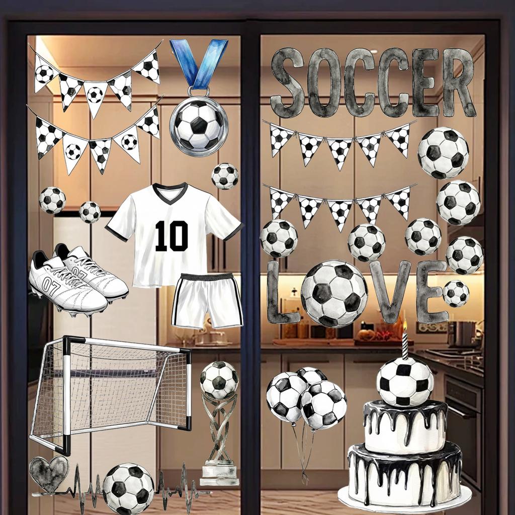 Soccer Theme Wall Decal For Bedroom Living Room Sports Home Wall Decoration