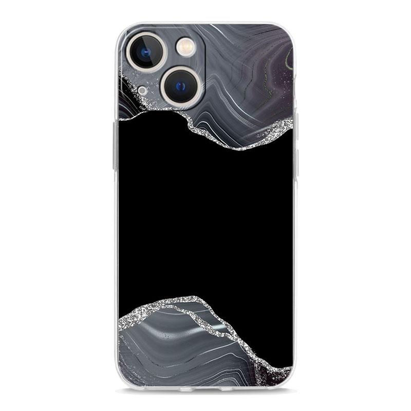 

Agate Textu Geometry Marble Luxury Clear Soft Phone Case For iPhone 15 14 13 12 11 Pro Max XS X XR SE 7 8 Plus Shockproof Cover iPhone 11