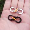 5Pcs Outdoor Camping Carabiner 8 Shaped S Buckle With Lock  Buckle Key-Lock Tool