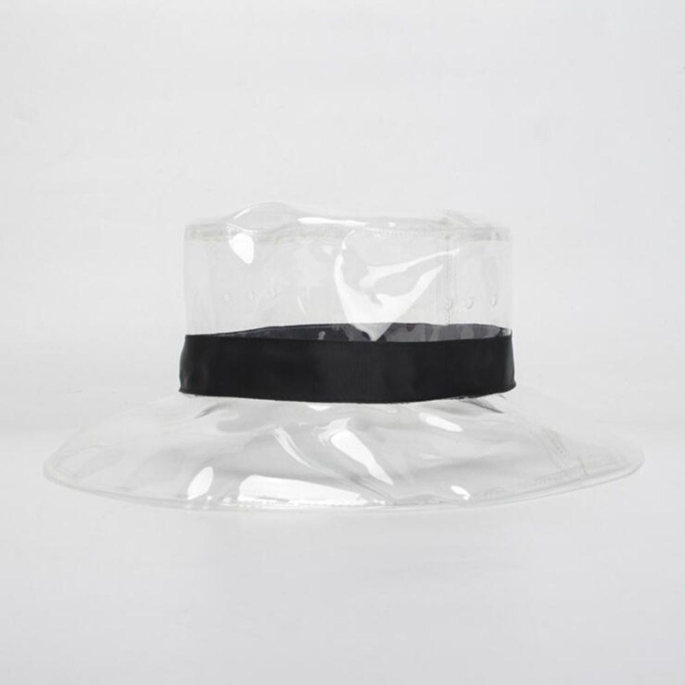 Waterproof Transparent Fisherman Hat Pvc Sun Cap Clear Bucket Hat  Vacation