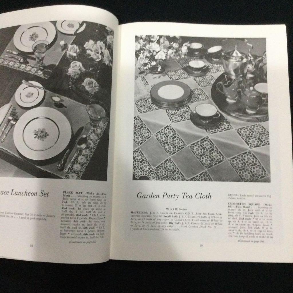 [USED] Floral Crochet Lace Crochet Book Flower Doily