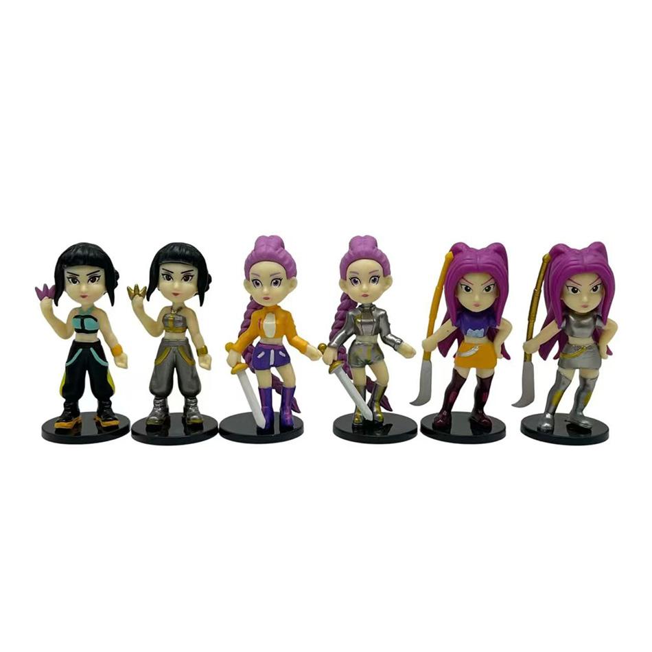 6pcs/Set Kpop Demon Hunters Figure Model Toy PVC Cartoon Gaming Peripherals Desk Decoration Collection Figures Model Toy For Kid