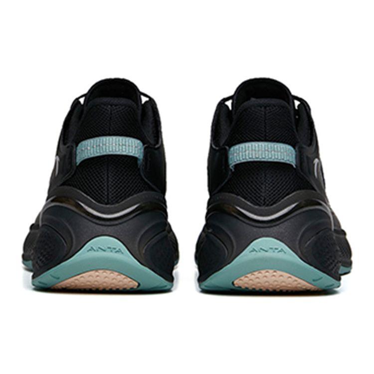 Anta Running Series Soft Sole Lightweight Shock Absorption Low Top Running Shoes Men Sneakers Black Gray Green 112135530R-5
