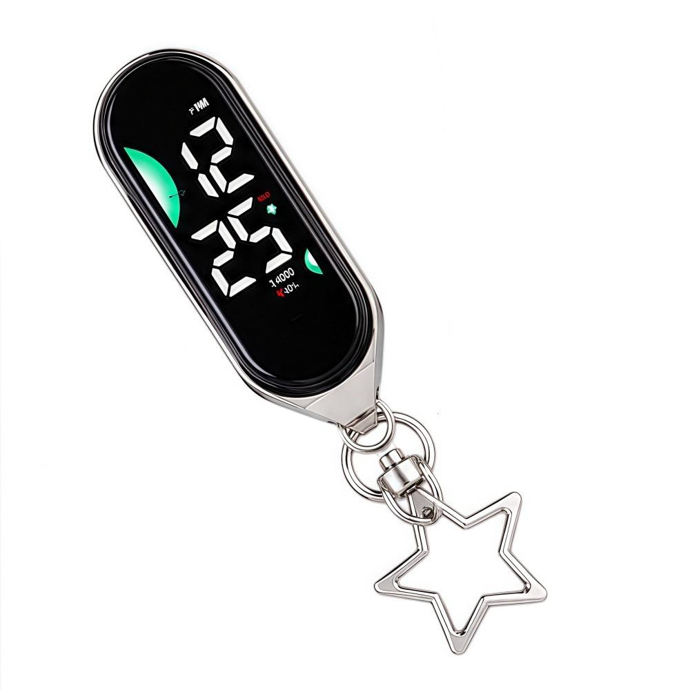 Creativity LED Electronic Hanging Watch Digital Display Waterproof Pocket Watch Portable Carabiner Luminous Pocket Watch Adults