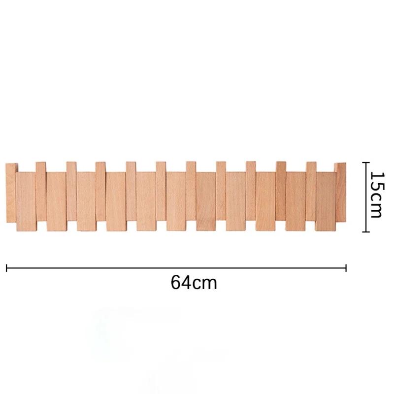 Beech Wooden Clothes Hangers Wall Mounted Organizer Clothes Hangers Piano Cap Hat Hanging Organizers Multipurpose Clothing Rack