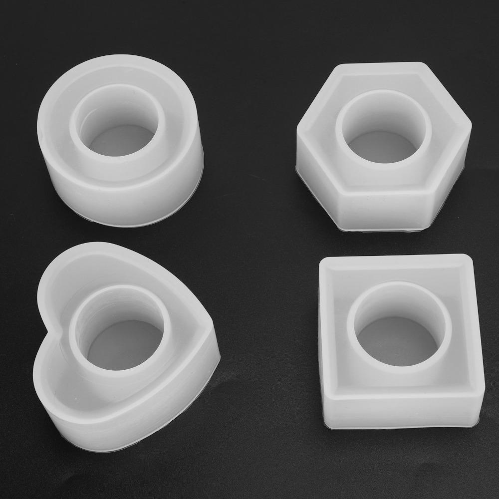 4pcs Hexagon Resin Mold Square Resin Casting Mold Jewelry Tools Silicone Mold Parties