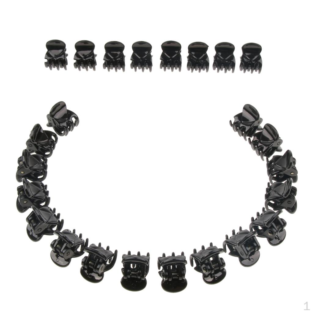 

12 шт. пластиковые зажимы для волос на челюстях для женщин чёрный