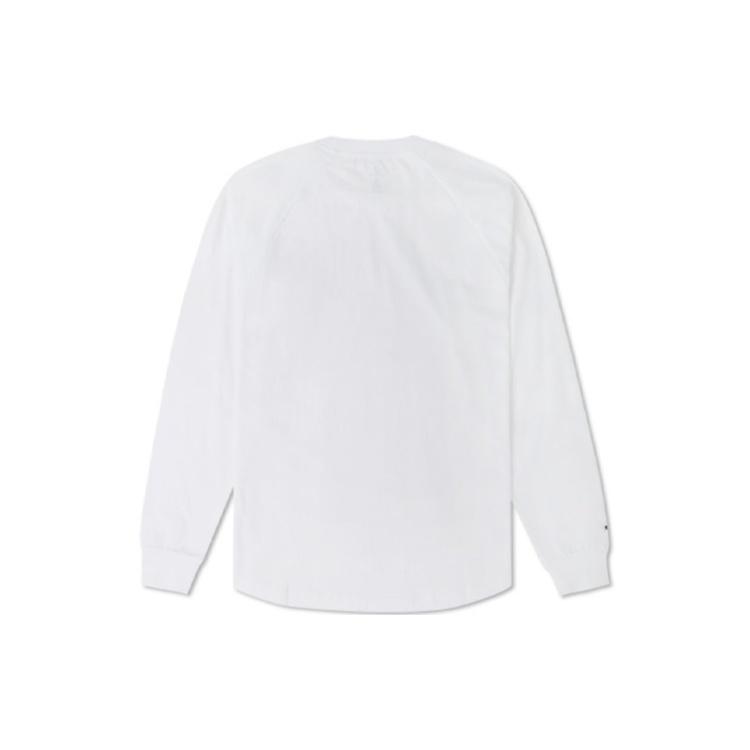 Converse Chain Stitch Long Sleeve Raglan T-Shirt Asia Sizing 'White' Men's 10024585-A01
