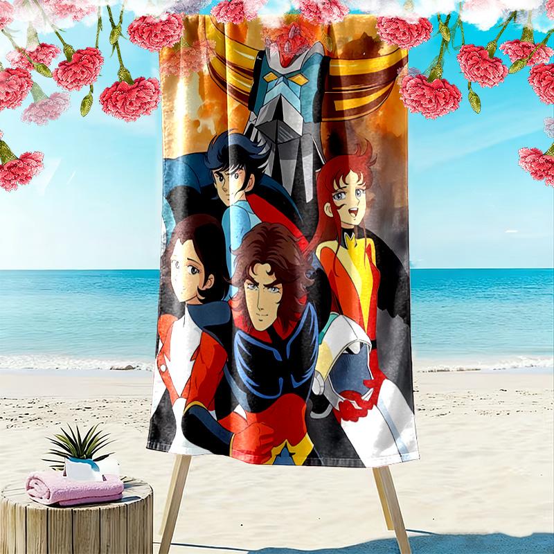 GrendizerUFO Print Beach Towel, Large Soft Quick Dry Towel for Beach Camping Swimming