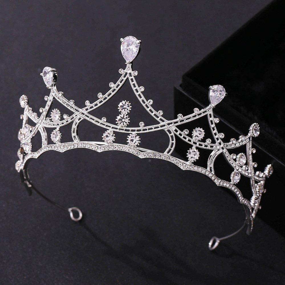 Bridal Crown Headdress Rhinestone Crown Wedding Veil Diamond Clothing Eighteen Year Old Adult Ceremony Birthday Princess Hair Accessories