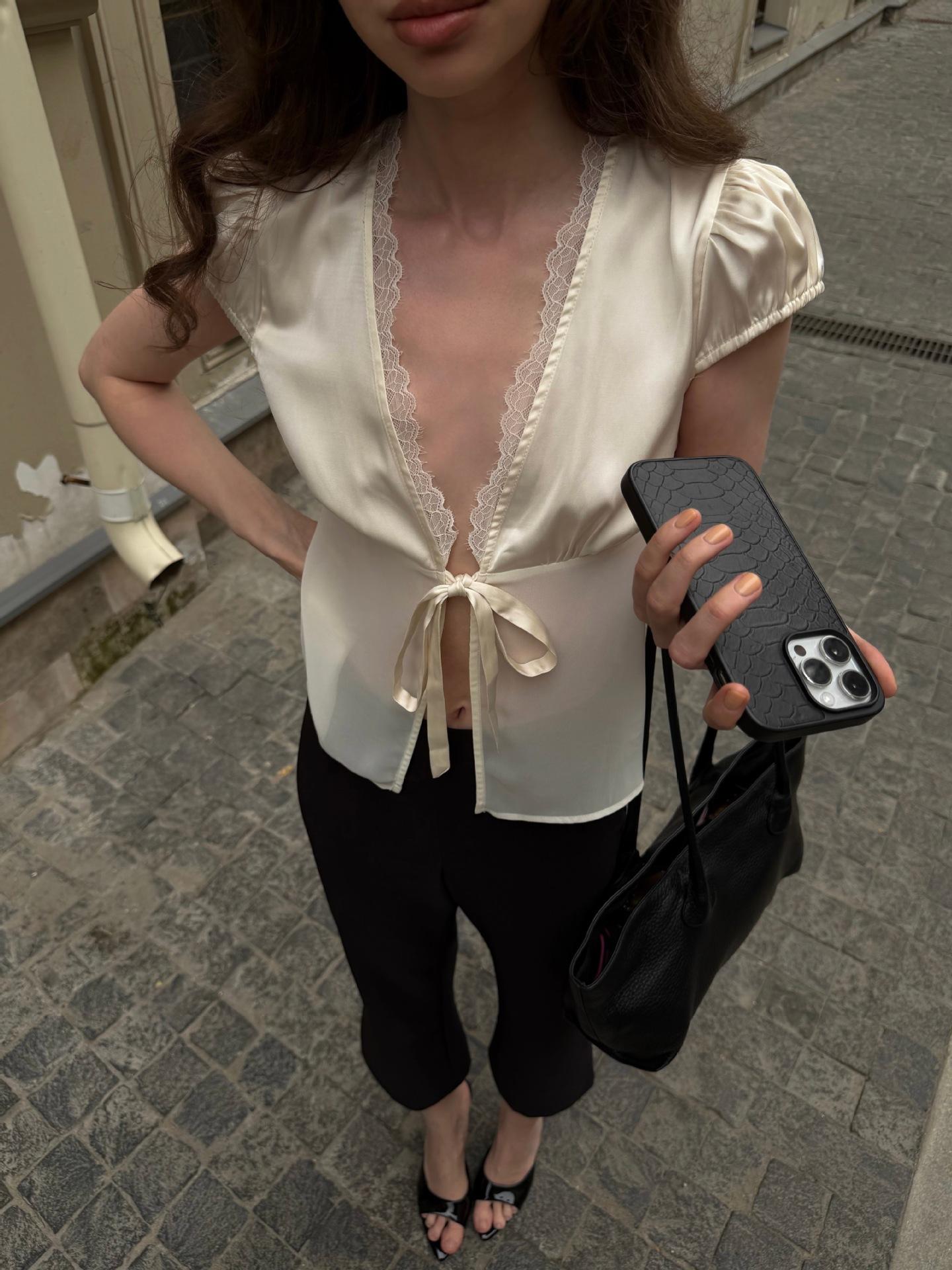 European and American women s clothing popular fashion sleeveless transparent shirt S