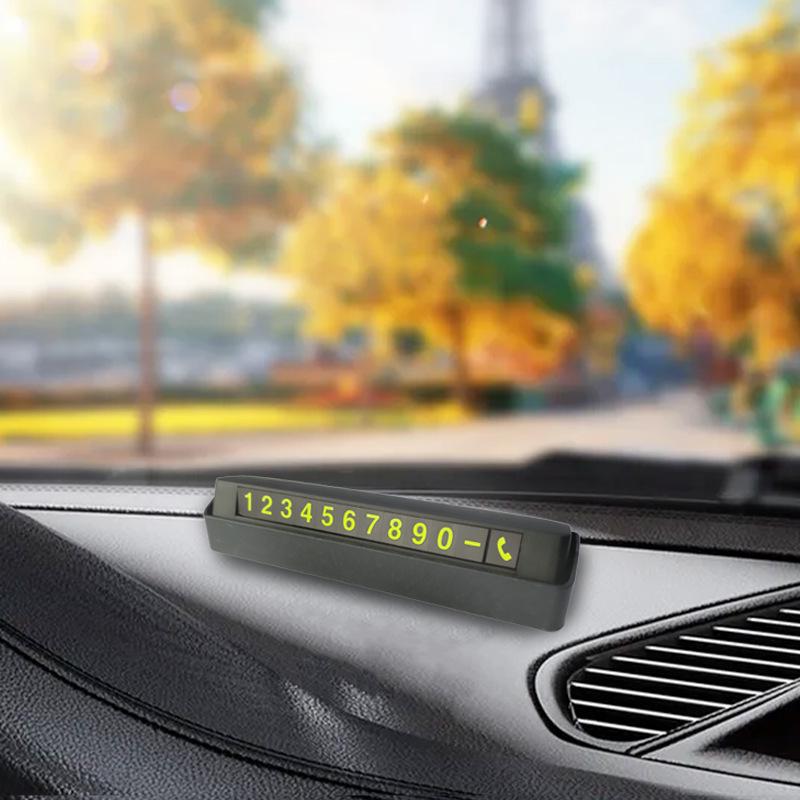 Movable Car Parking Number Plate with Hidden Design and Gift-Printed Logo