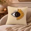 Sunflower Cushion Cover Anti-dustmite Pillowcase Invisible zipper silky short plush Sofa cushion cover