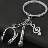 Double Theme Dance Headphone Keychain Artistic Alloy Accessory Compact Design Ballet Bag Charm Keyholder For Enthusiasts