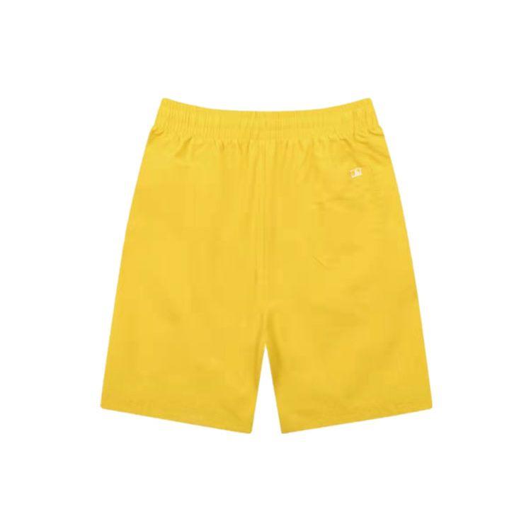 Shorts de sport décontractés taille moyenne couleur unie petit logo MLB unisexe Jaune 31SMU2131-50D